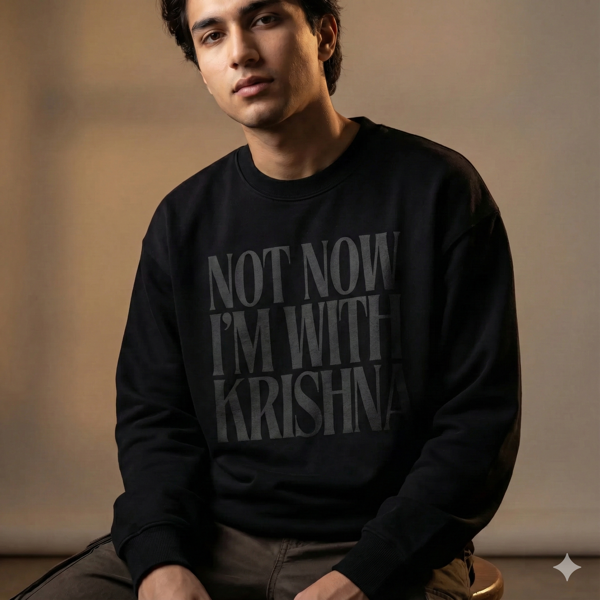 not now. sweatshirt.